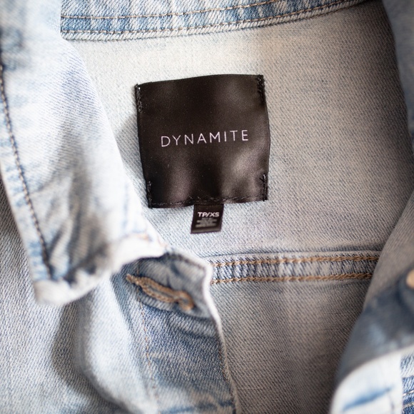 Dynamite Distressed Jean Jacket - Picture 3 of 4